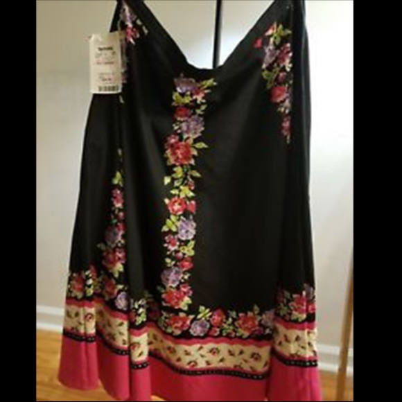 none Dresses & Skirts - Black floral print skirt